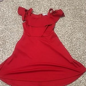 Short wine red dress